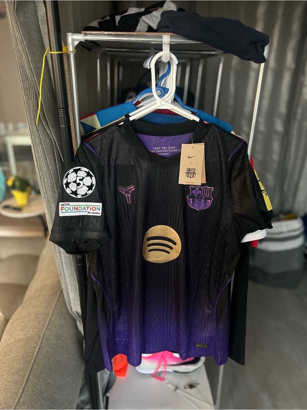 Lamine FC Barcelona Jersey with Gold Logo